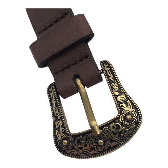 Linea Pelle Western Belt Set Black and Brown  2 Belts Size M NWT - Picture 1 of 9